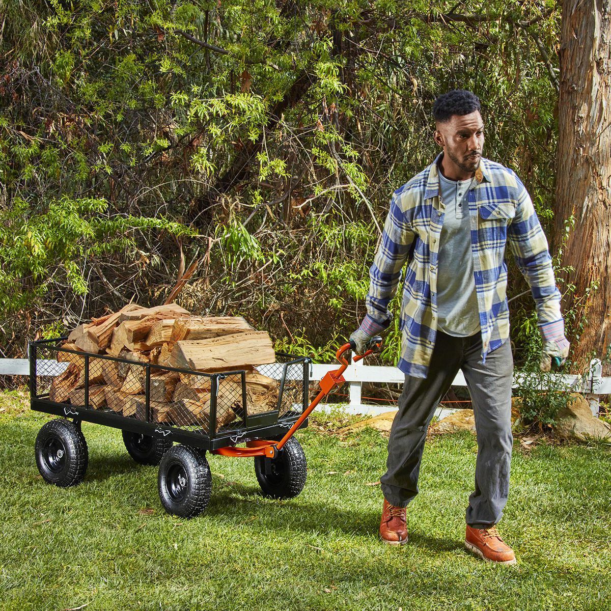 Steel Utility Cart with Removable Sides J816