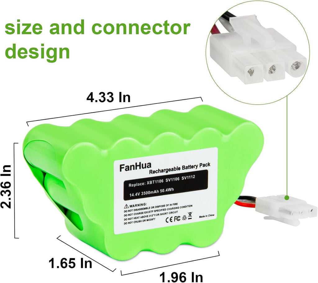 14.4V 3.5Ah Ni-Mh Battery for Cordless Stick Vacuum Cleaner R58535