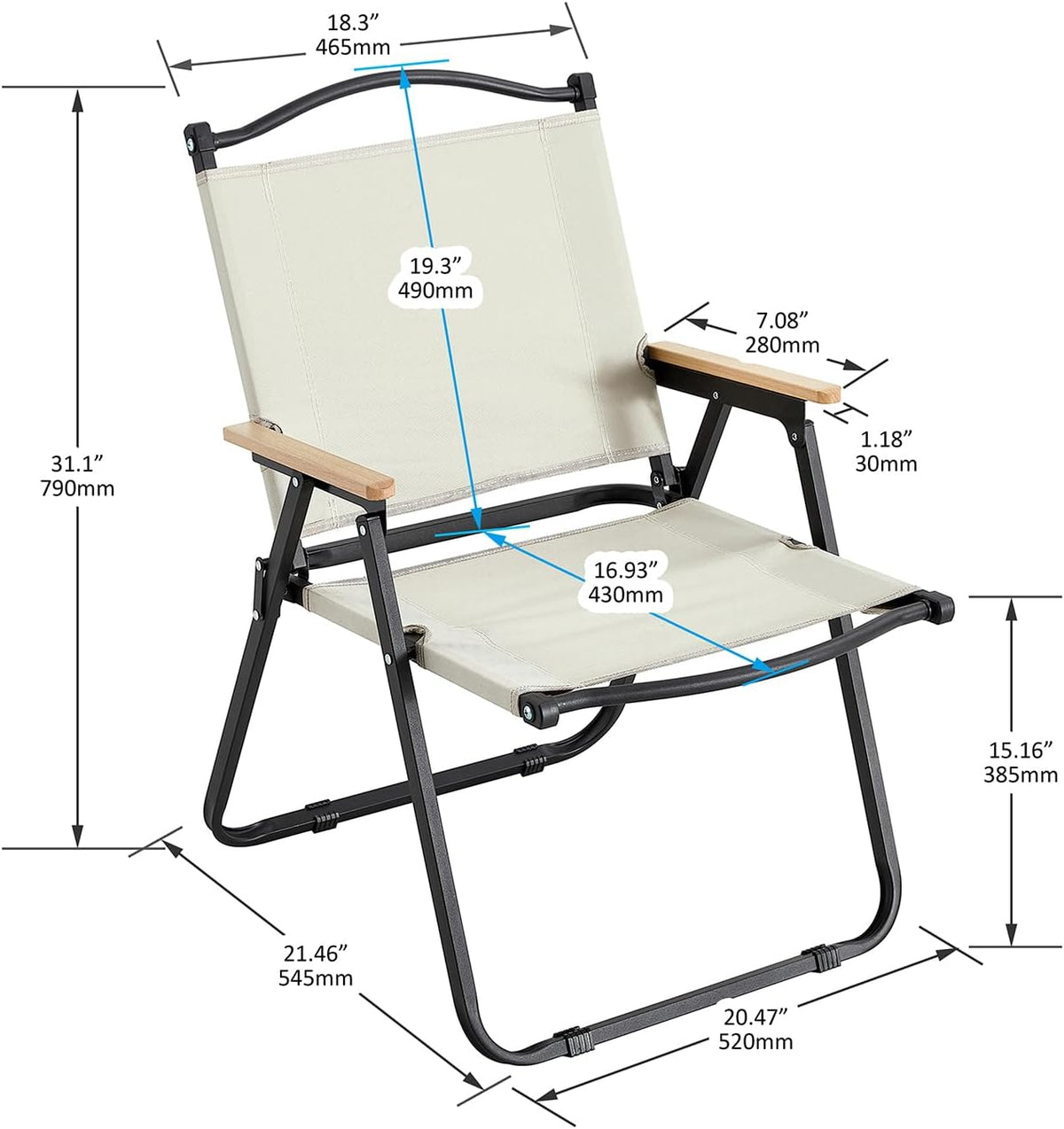 Beige Folding Patio Chair B756839