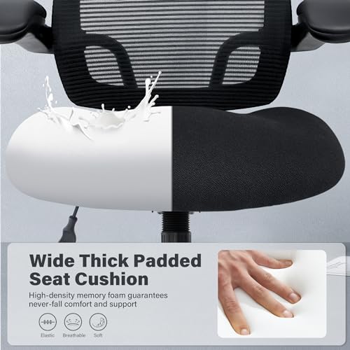 Heavy Duty Mesh Ergonomic Desk Chair with Flip-up Armrests L5757