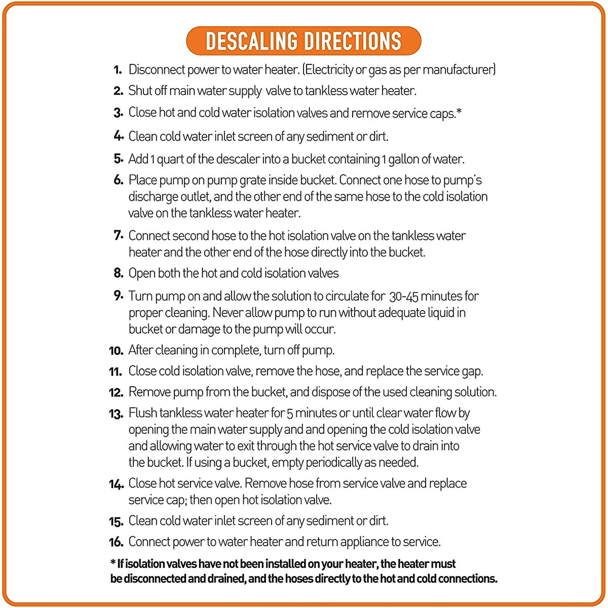 Tankless Water Heater Descaler Kit 128 fl oz Solution W482717