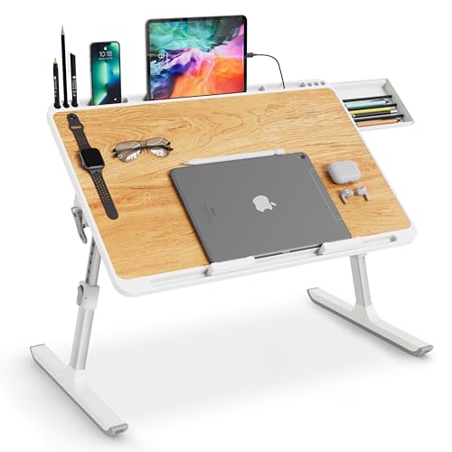Height & Angle Adjustable Laptop Stand with Storage Drawers J7700