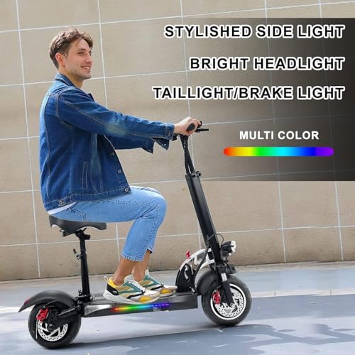 30MPH 800W Motor 10" Off-Road Tires Foldable Electric Scooter with Seat L473340