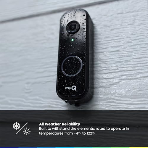 Black 2K Video Doorbell with Battery/Wired G7216