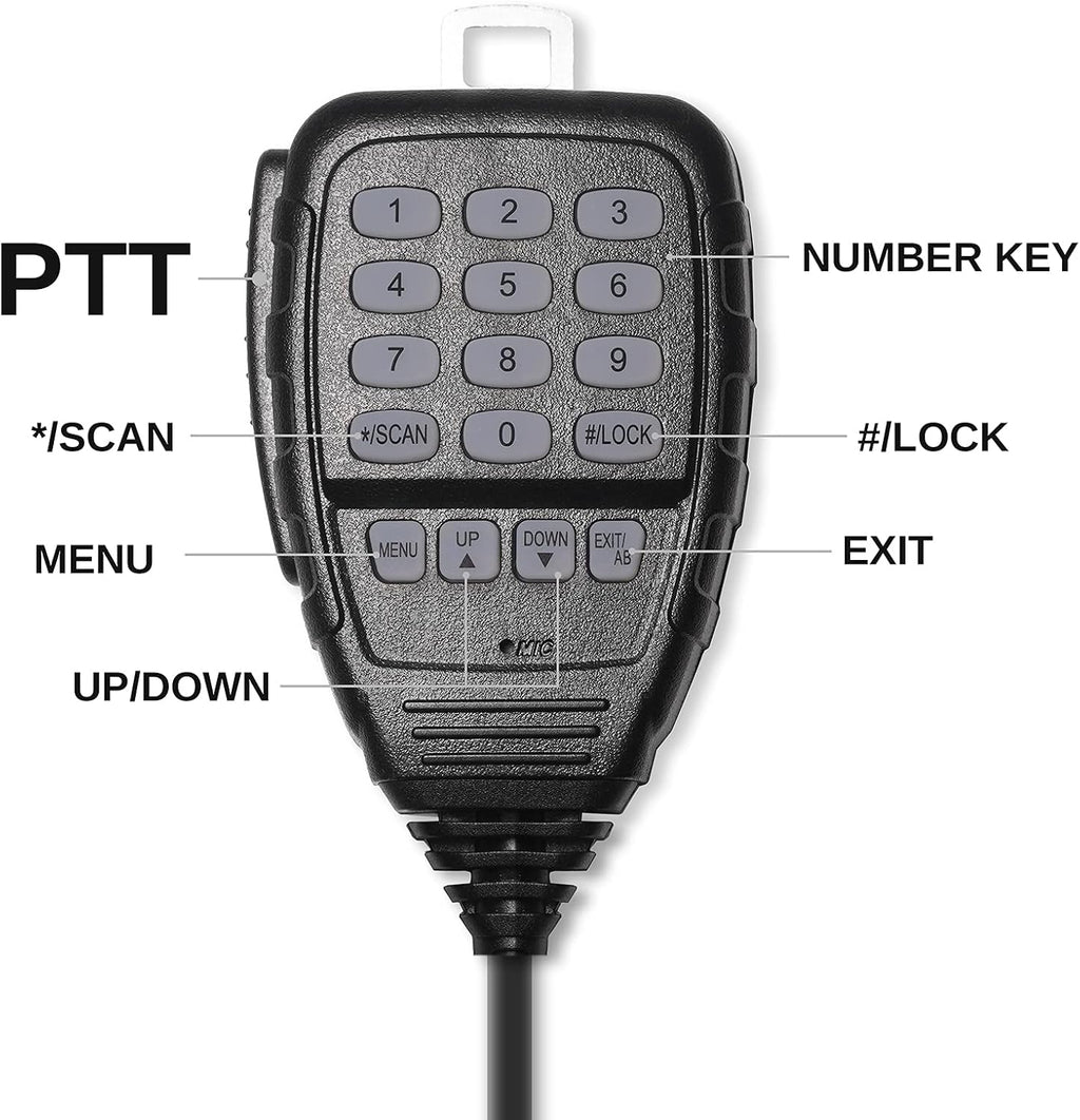 GMRS Mobile Radio, 25 Watts, Dual Band Scanning Receiver E73794