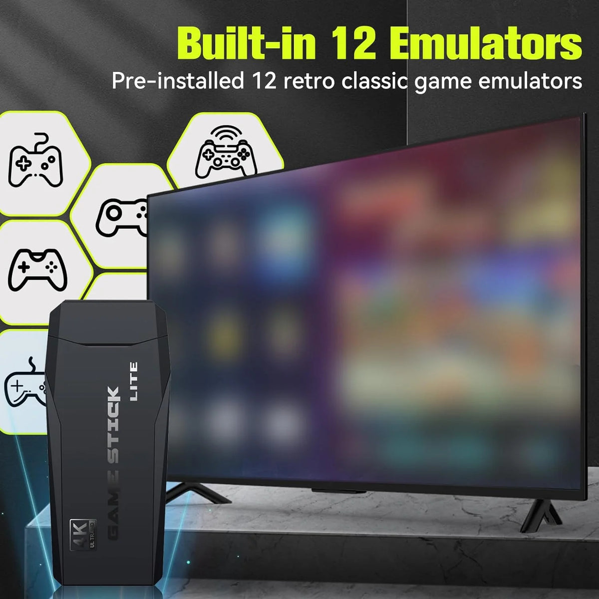 64G Wireless Retro Game Console with 25000+ Games H87106