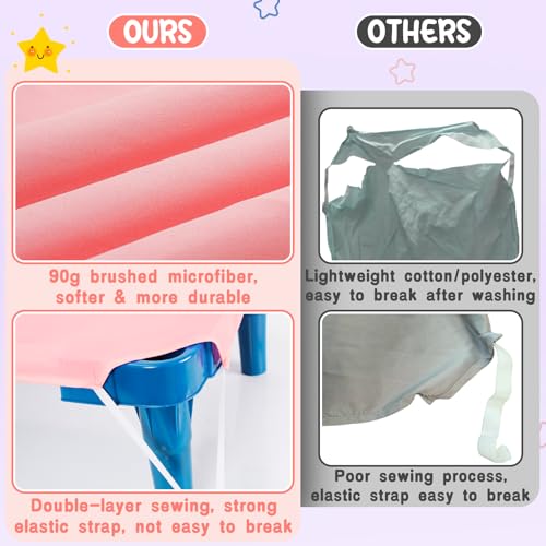 Pink Brushed Microfiber Standard Size Cot Sheet with Elastic Corner Strap, 1 Pack N2354