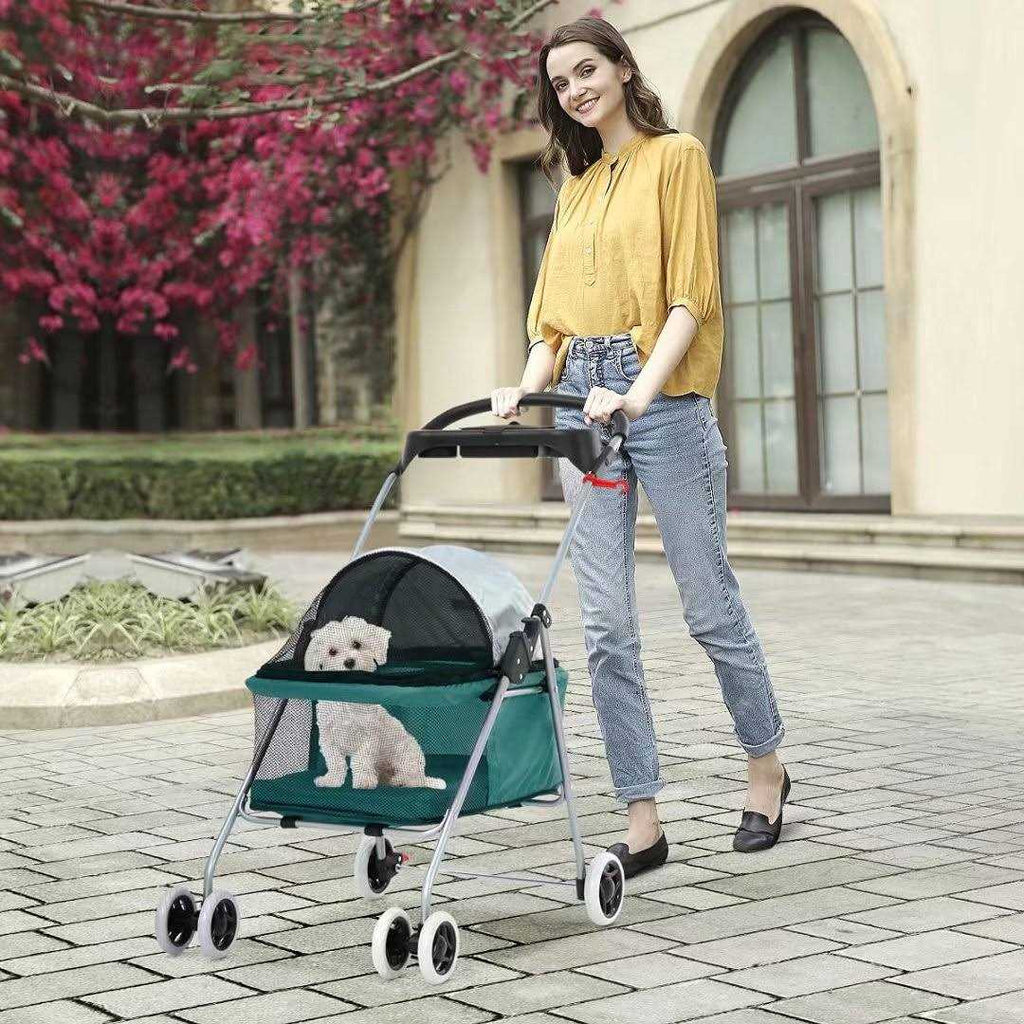 Folding Pet Stroller with Cup Holder L3496