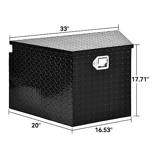 33 Inch Heavy Duty Aluminum Trailer Tool Box with Lock and Keys H783