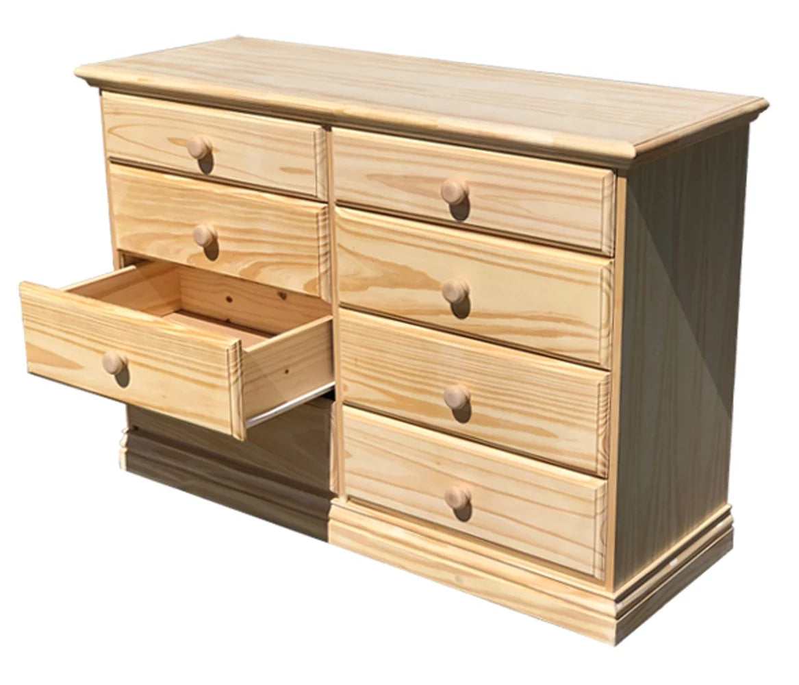 Wide Solid Pine Wooden Dresser N35925
