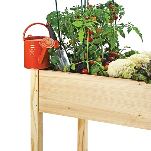 Natural Cedar Wood Elevated Raised Garden Bed 48x24x30 C864