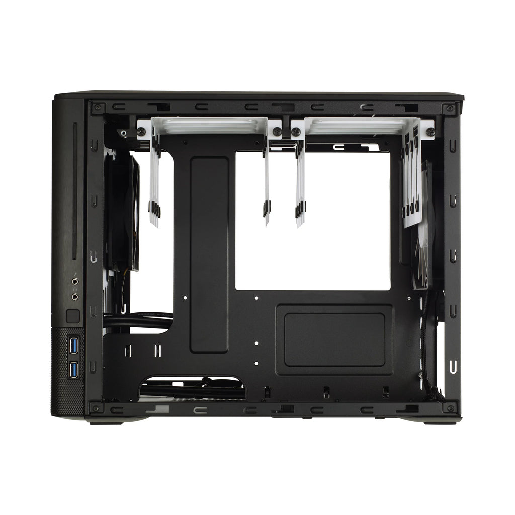 Black Window Aluminum/Steel Micro ATX Cube Computer Case I470452