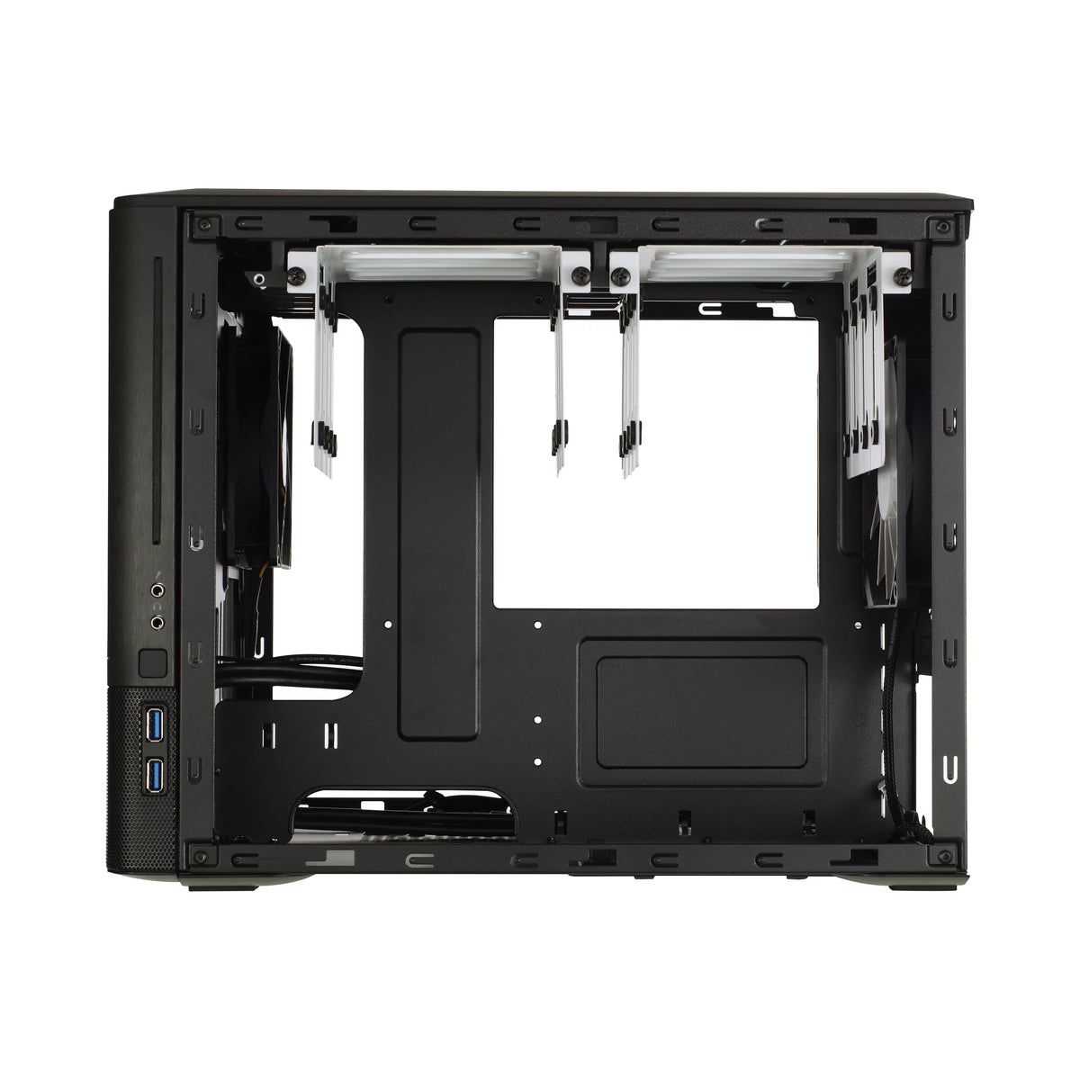 Black Window Aluminum/Steel Micro ATX Cube Computer Case I470452