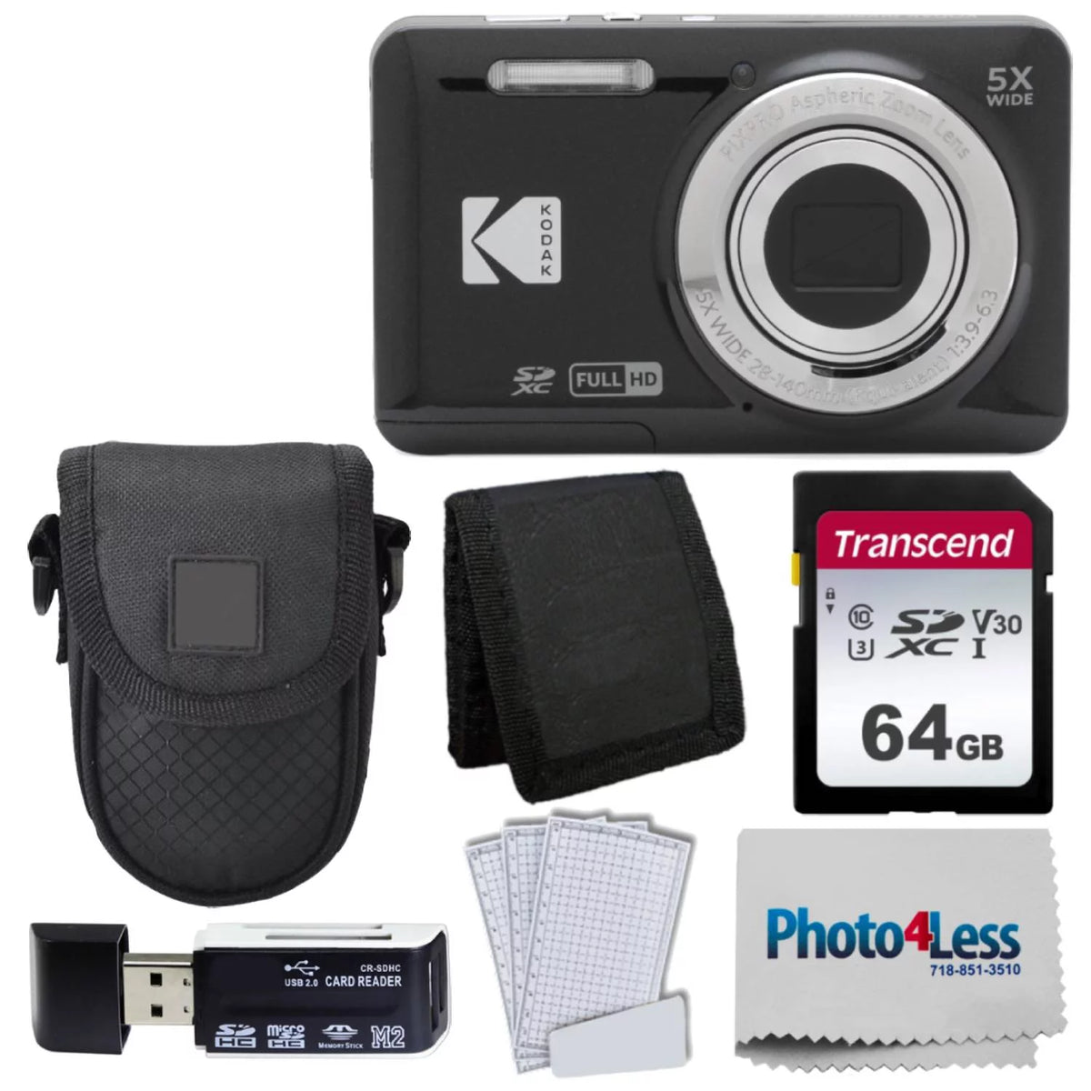 Black Digital Camera with Accessories R492