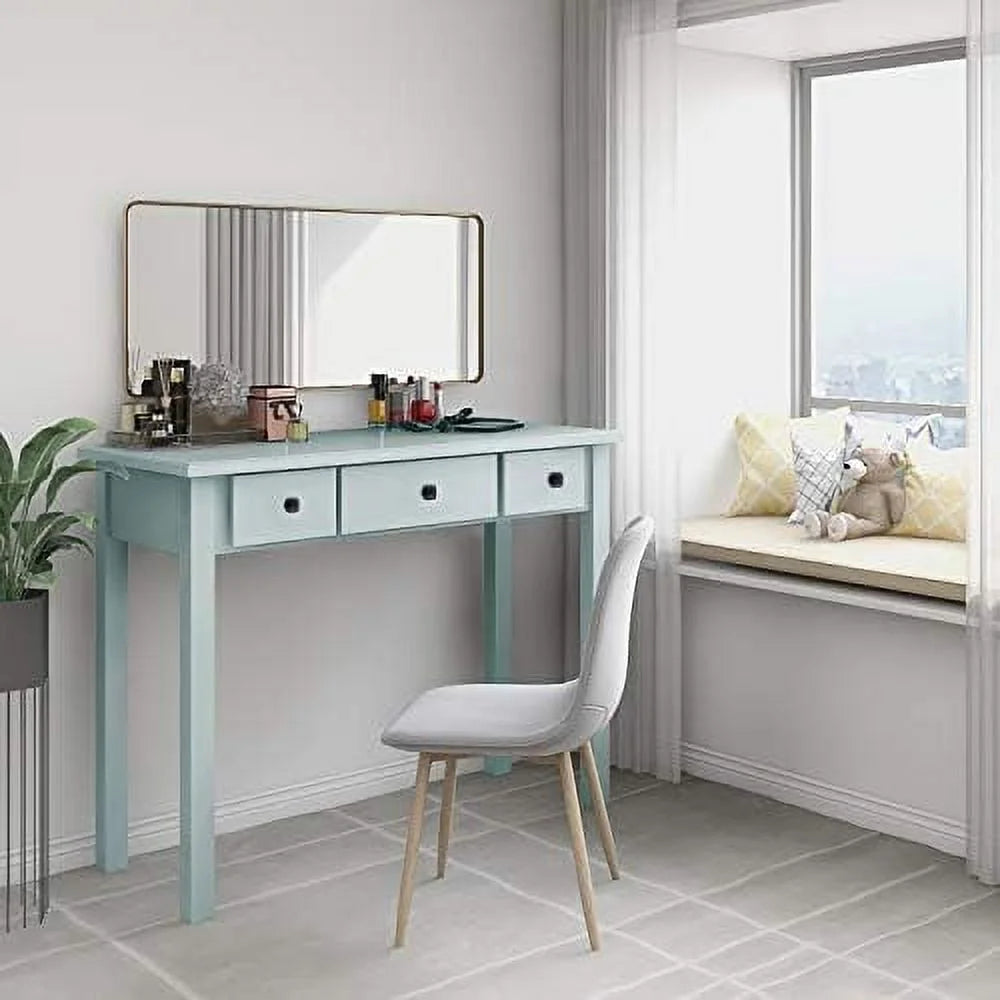 Light Green Small Writing Desk with Drawers J629