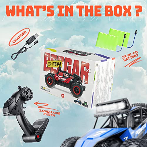 1:14 Scale 2WD Remote Control RC Car Truck with Two Rechargeable Batteries C893