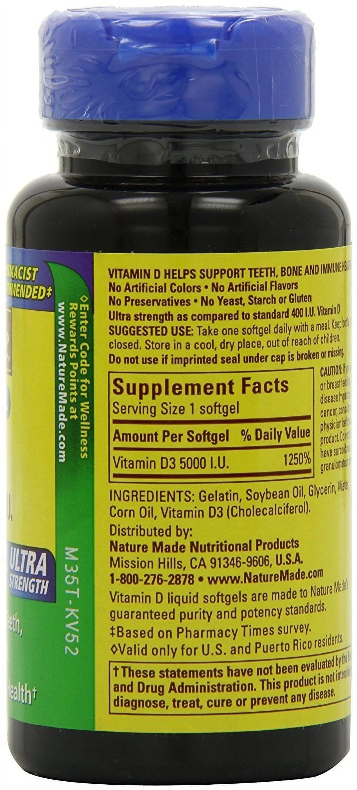 90 s Vitamin D3 Supplement N7788