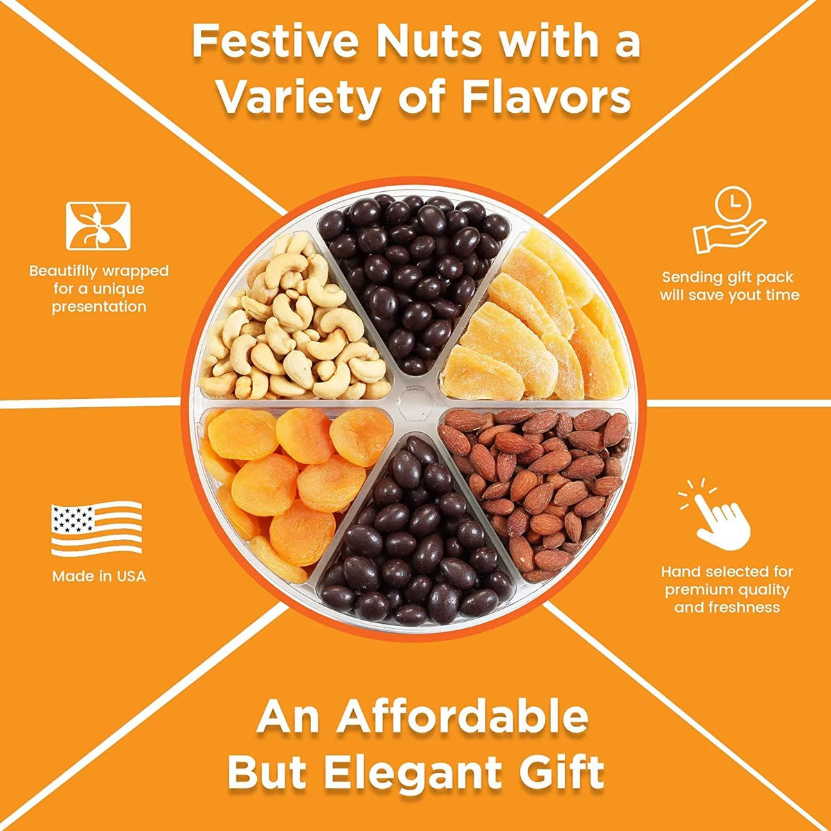 6-Pt Chocolate and Dried Fruit Gift Tray O61220
