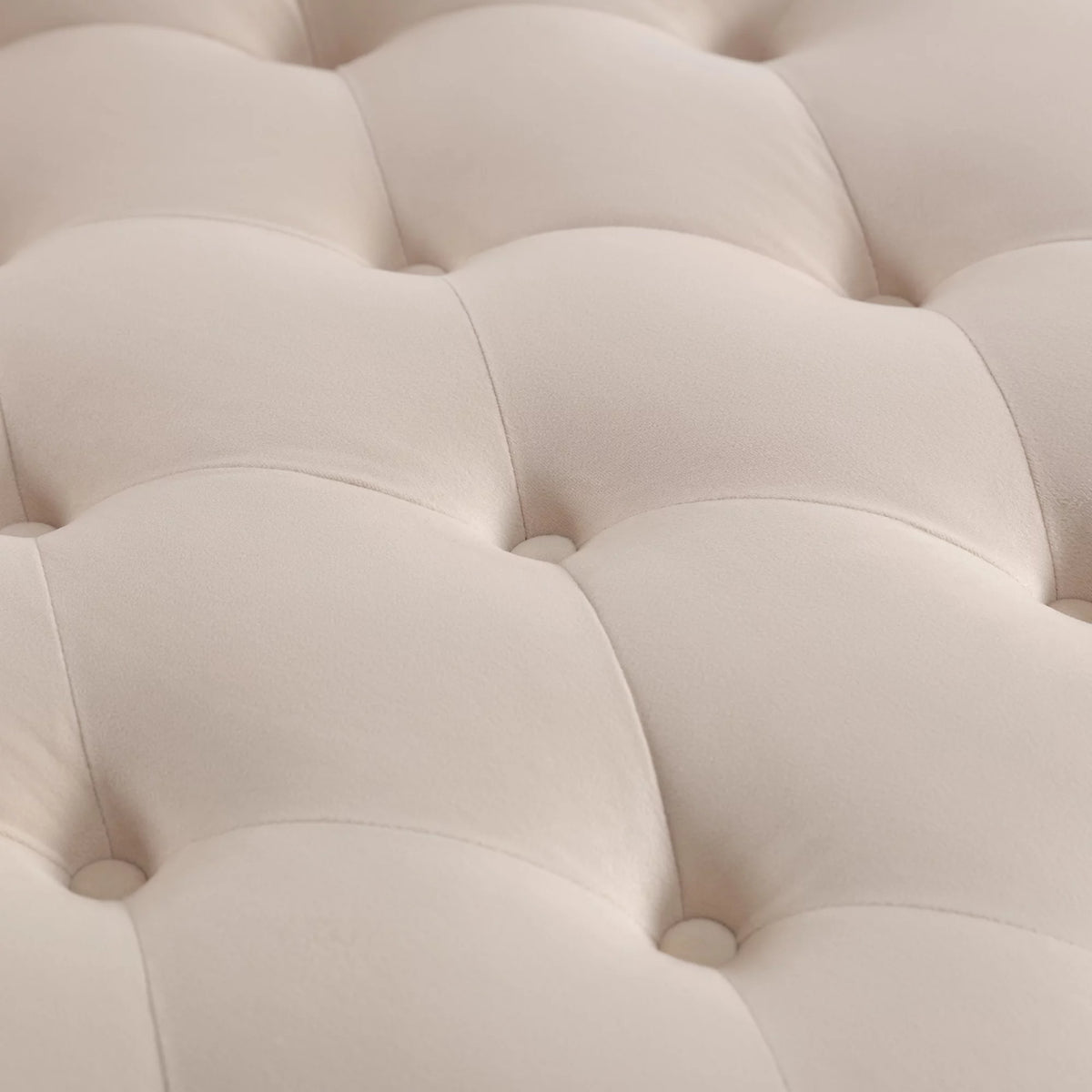 Beige Velvet Tufted Chaise Lounge with Wood Legs H713