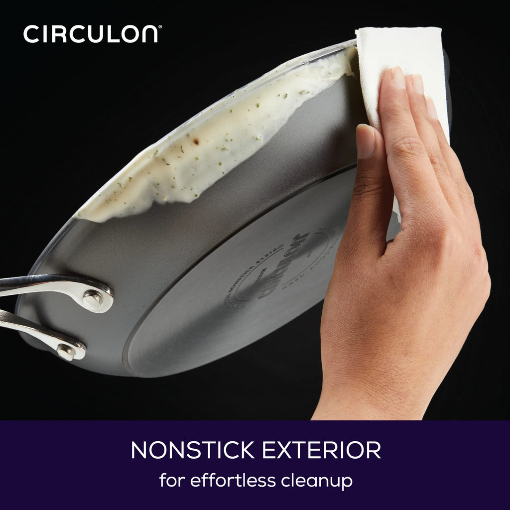 12 inch Hard-Anodized Nonstick Deep Frying Pan with Lid, Gray R440