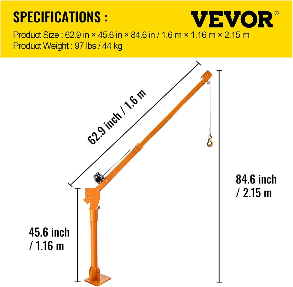 Truck Crane Frame with Adjustable Telescopic Boom R91883