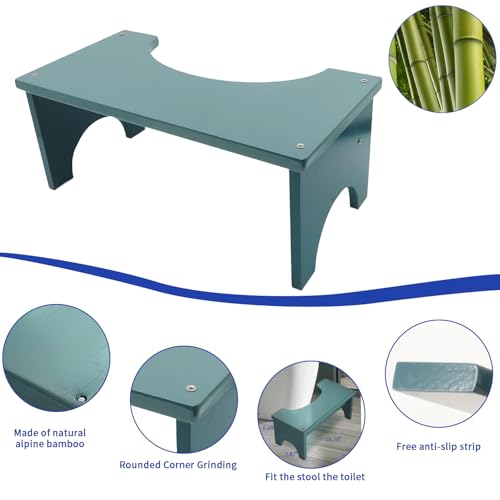6.7" Non-Slip Wood Toilet Stool W194