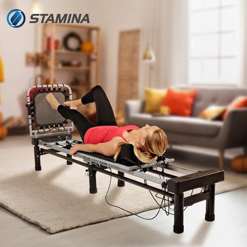 Black Pilates Reformer Workout Machine S5475