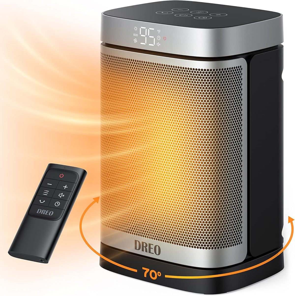 1500W Space Heater with Remote and Oscillating Tower Fan B33036