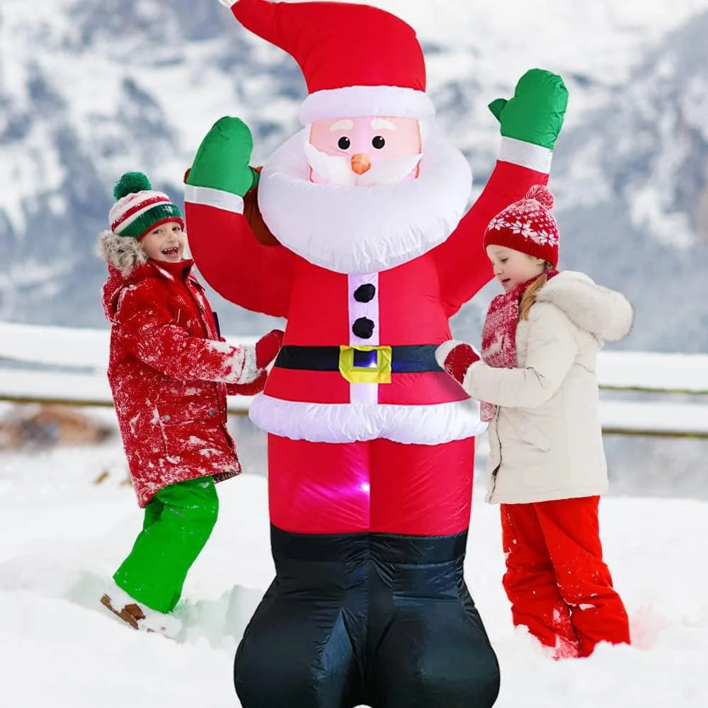 6Ft Christmas Inflatable Santa Claus with LED Lights B9356