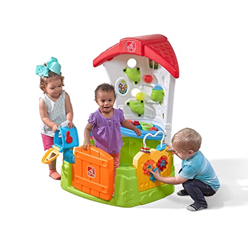 Toddler Corner House Playhouse Playset with Kitchenette, 15 Piece Toy Accessories, Durable Plastic Q182