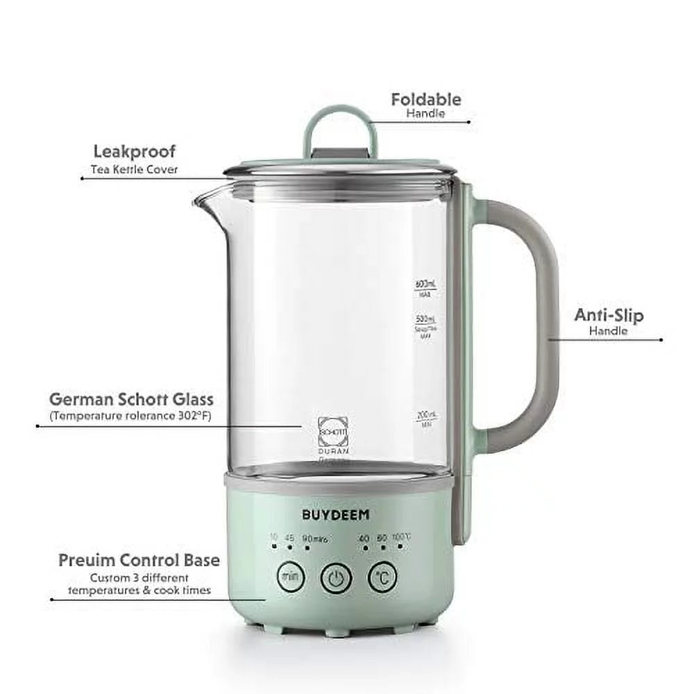 Travel Electric Kettle, 0.6L, Greenish H188619