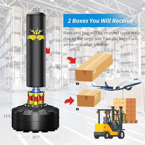70'' Freestanding Heavy Punching Bag T396426