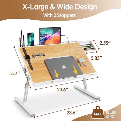 Height & Angle Adjustable Laptop Stand with Storage Drawers J7700