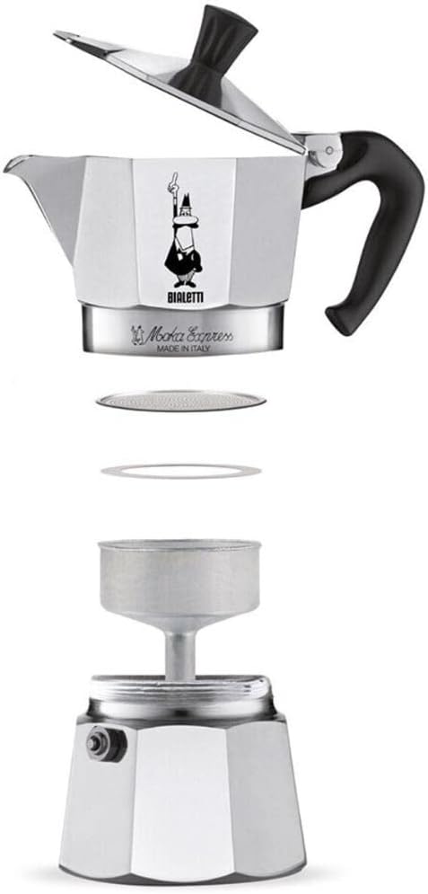Moka Pot 12 Cups 22 Oz Aluminium Silver Stovetop Espresso Maker C211526
