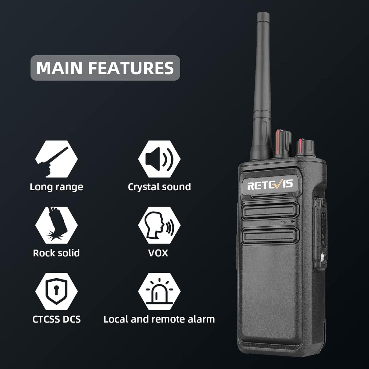 4 Pack IP67 Waterproof Two Way Radios T7848