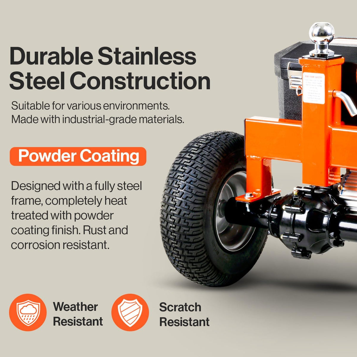 2800LBS Max Trailer Weight Electric Trailer Dolly with 2" Ball Mount D6798