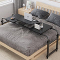 Adjustable Height Black Overbed Table with Wheels O3941