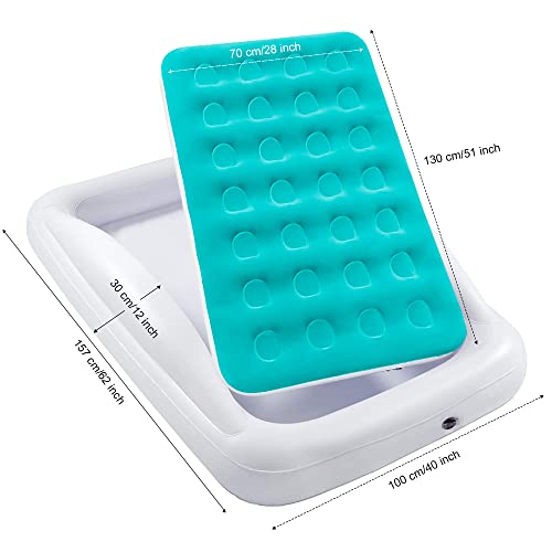 Inflatable Kids Travel Bed Toddler Air Mattress Set with Security Bed Rails and Electric Pump G55120