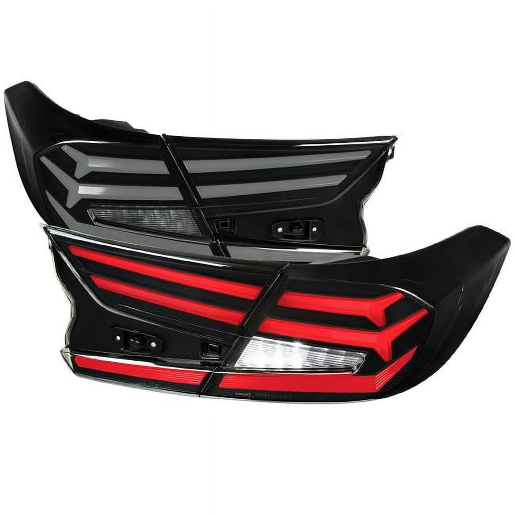 Glossy Black Smoked Lens LED Tail Lights with Sequential Signal T952