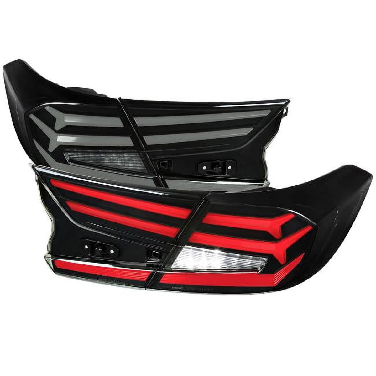 Glossy Black Smoked Lens LED Tail Lights with Sequential Signal T952