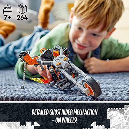 LEGO Marvel Ghost Rider Mech & Bike 76245, Buildable Motorbike Toy with Movable Action Figure F768922