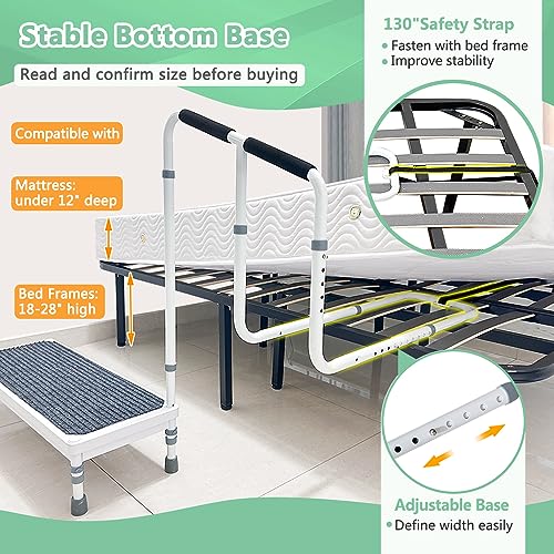 Bed Step Stool with Rail for High Beds - 400lb K216390