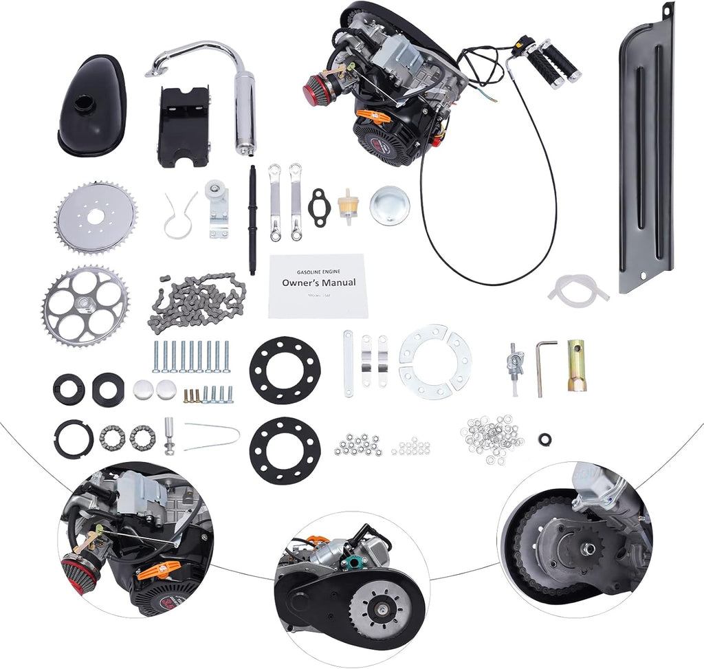 100cc 4-Stroke Gasoline Engine Kit Air-Cooled Motor Chain Drive M852818