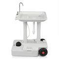 Portable Hand Wash Basin Stand with Towel Holder & Soap Dispenser & Wheels B64318