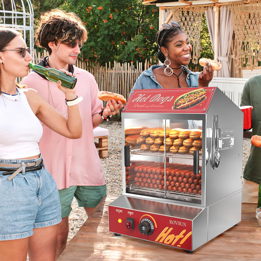 31.7QT 30L 2-Tier Hot Dog Steamer with Removable Shelves I6419