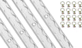 Heavy Duty Aluminum 4ft L-Track (4 Pcs) with Stainless Steel Ring (16 Pcs) Tie Down System M2591