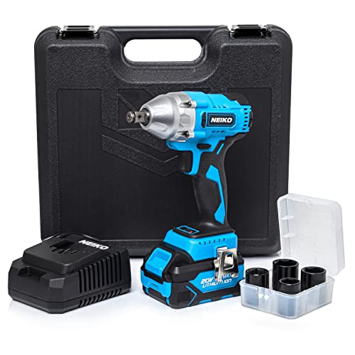 1/2-Inch-Drive Cordless Electric Impact-Wrench Kit with 20-Volt Lithium-Ion Battery and 4 Sockets M90231