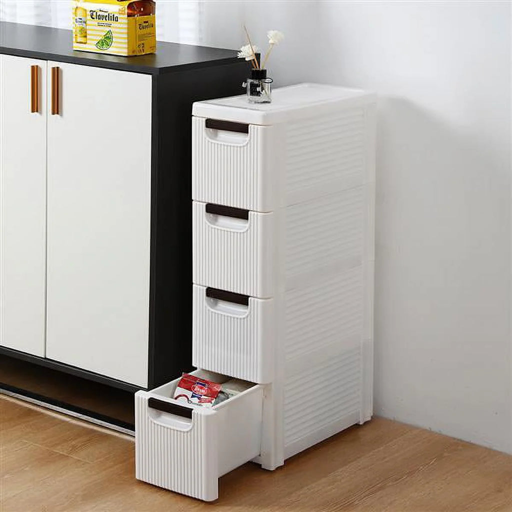 4-Tire Rolling Cart Organizer Unit with Wheels Storage Cabinet B28865