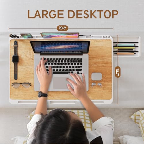 Height & Angle Adjustable Laptop Stand with Storage Drawers J7700