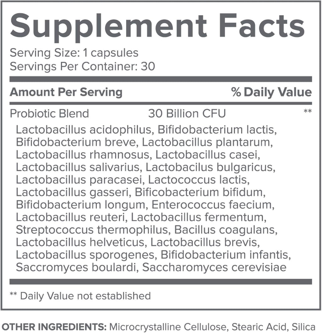24 Strain Probiotic with 30 Billion CFUs, 30 Count T705413